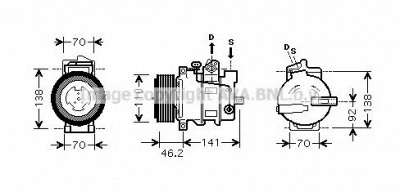 AVA QUALITY COOLING msk427 -  Компрессор, кондиционер
